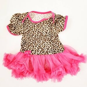 Leopard Print Baby Tutu Outfit 0-3 Months
